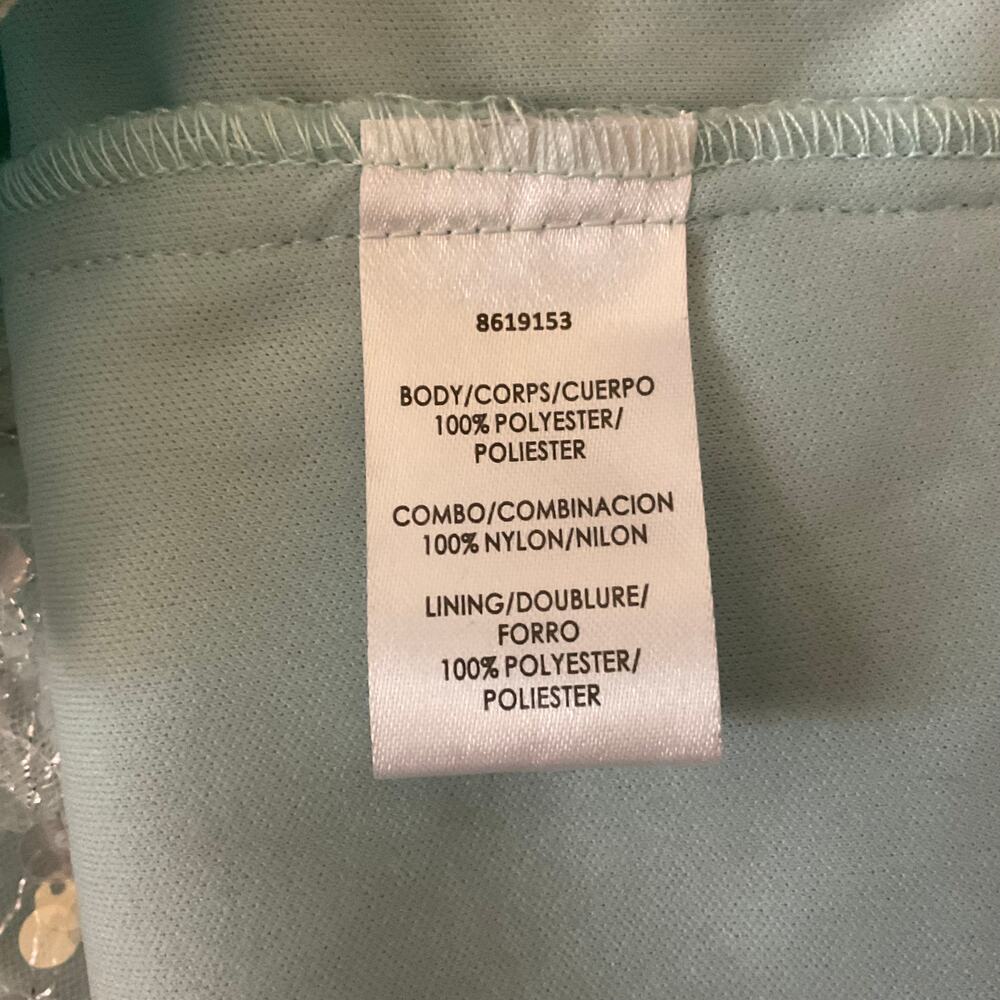 JS Collections Sequined Short Sleeve Midi Sheath Cocktail Dress Blue Size 6 - Picture 11 of 12
